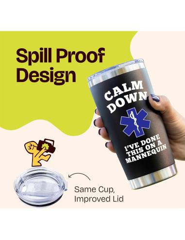 Vaso de Café de Acero Inoxidable KLUBI 600 ml Negro Enfermera