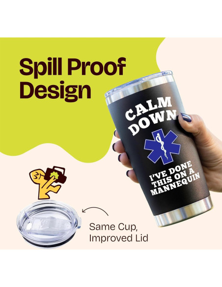 Vaso de Café de Acero Inoxidable KLUBI 600 ml Negro Enfermera