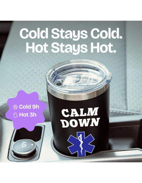 Vaso de Café de Acero Inoxidable KLUBI 600 ml Negro Enfermera