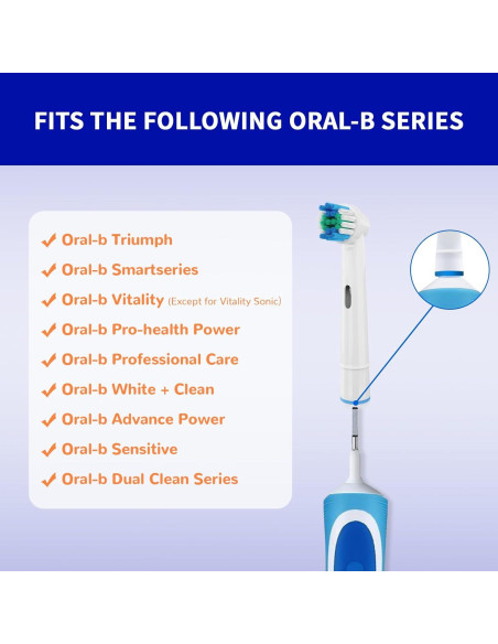 16 Cabezales de Repuesto TIMKDLE para Cepillos Oral B Pro