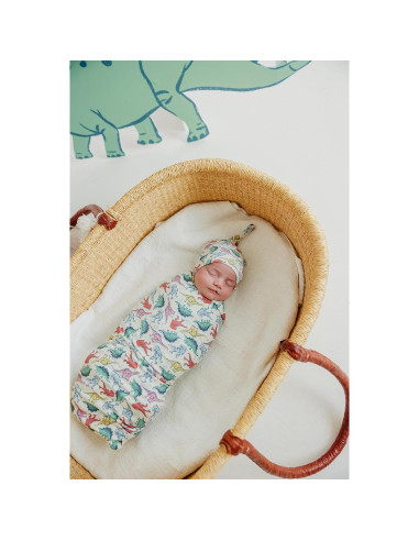 Manta de Envolver Copper Pearl Dinosaurios 117x117 cm Suave