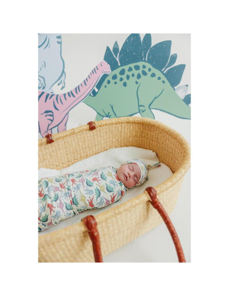 Manta de Envolver Copper Pearl Dinosaurios 117x117 cm Suave