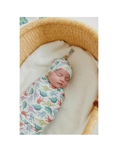 Manta de Envolver Copper Pearl Dinosaurios 117x117 cm Suave