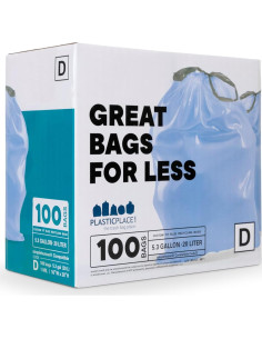 Bolsas de Basura Plasticplace Código D 100 Unidades 20L Azul 2