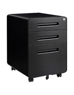 Gabinete de Archivos Metálico FLEXISPOT 3 Cajones Negro