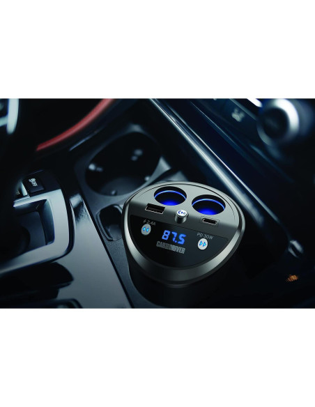 Transmisor FM Bluetooth Car and Driver 6057 con carga rápida