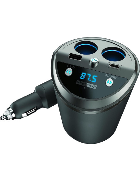 Transmisor FM Bluetooth Car and Driver 6057 con carga rápida