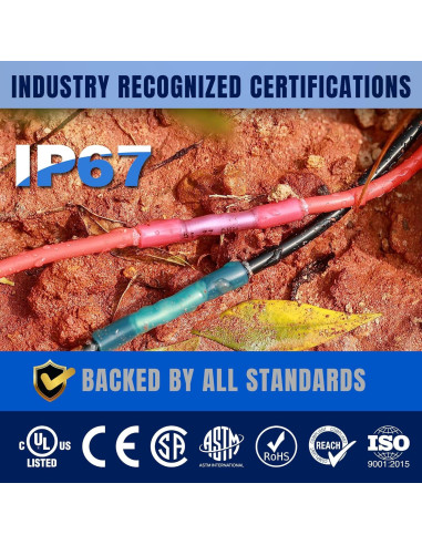 Kit de Conectores Termocontraíbles New Age 220 Piezas AWG 26-10