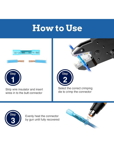 Kit de Conectores Termocontraíbles New Age 220 Piezas AWG 26-10