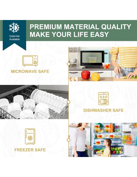 Contenedores Deli VIVIGU 48 Juegos 0.24-0.95 L A Prueba de Fugas