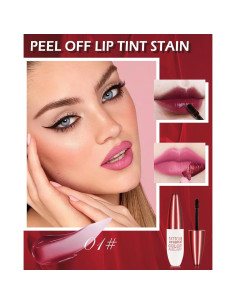 Tinte de Labios Peel Off Lestpola Rosa Mate 24H Resistente Agua 2