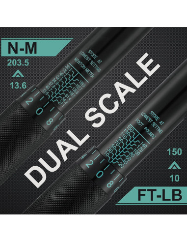 Llave de Torque de Click EPAuto 1/2" 10-150 ft-lb (13.6-203.5 N/m)