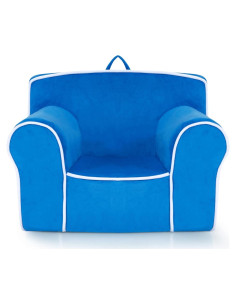 Sofá para Niños Costzon Azul Terciopelo 68.6x45.7x49.5 cm