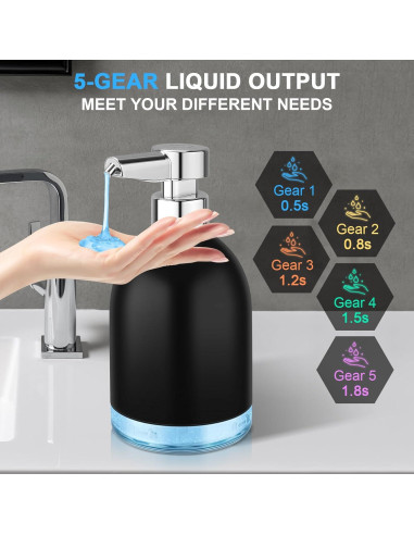 Dispensador Automático de Jabón Líquido Blancel 320ml Negro