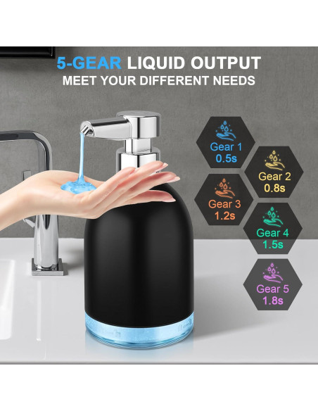 Dispensador Automático de Jabón Líquido Blancel 320ml Negro