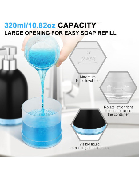 Dispensador Automático de Jabón Líquido Blancel 320ml Negro