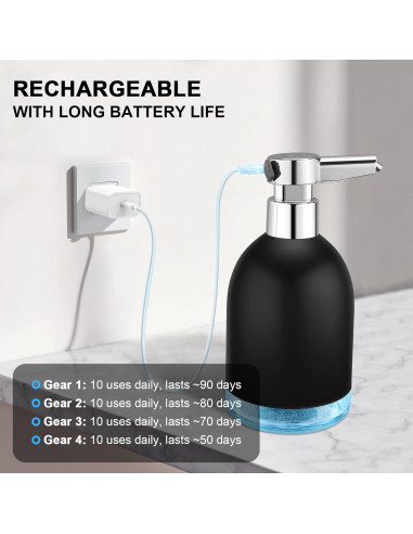 Dispensador Automático de Jabón Líquido Blancel 320ml Negro