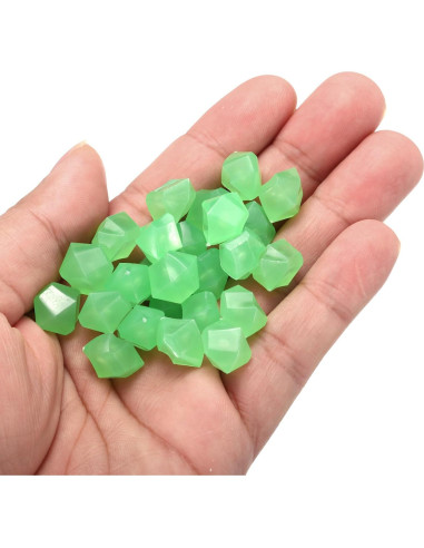 Rocas Brillantes Verdes YOKIVE 100 Pcs 10-15 mm Decorativas