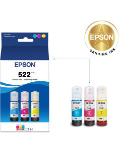 Botellas de Tinta Epson 522 EcoTank Combo Pack 3 Colores 2