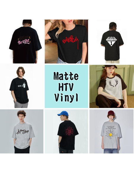 Vinilo de Transferencia de Calor HTVVETUR 1.52m Negro Mate