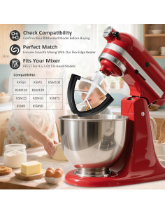 Batidor Flex Edge KitchenAid 4.5/5 Qt Negro - Silicona Auto-Scrape 2