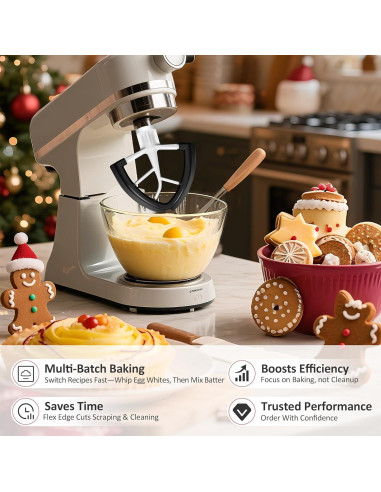 Batidor Flex Edge KitchenAid 4.5/5 Qt Negro - Silicona Auto-Scrape