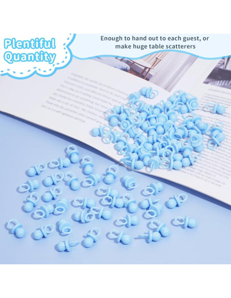 150 Mini Chupetes de Plástico para Baby Shower - Decoración DIY