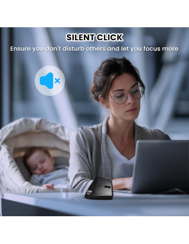 Ratón Inalámbrico A.JAZZ I300 Ergonómico Recargable 800/1200/1600 DPI