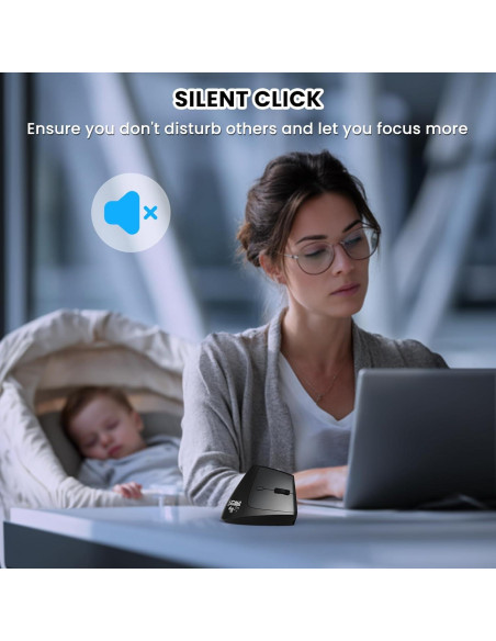 Ratón Inalámbrico A.JAZZ I300 Ergonómico Recargable 800/1200/1600 DPI