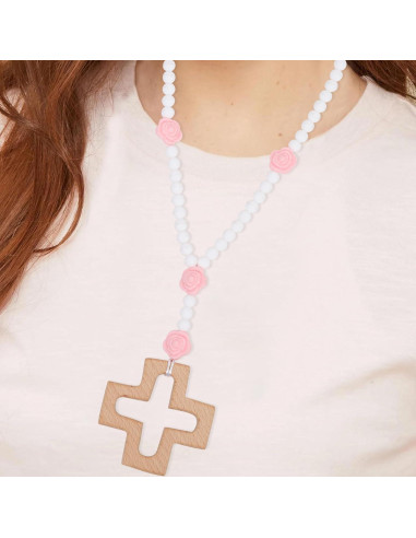 Rosario de Silicona WAOUH con Cruz - Regalo Bautizo Niños