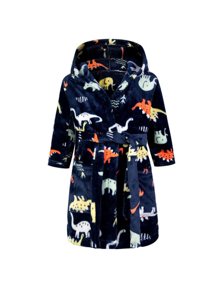 Bata de felpa con capucha para niños CROOUTN 2-3T Dinosaurio