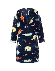Bata de felpa con capucha para niños CROOUTN 2-3T Dinosaurio 2