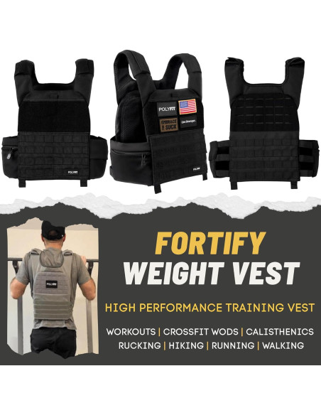 Chaleco con Peso Ajustable Polyfit para Entrenamiento 18 kg