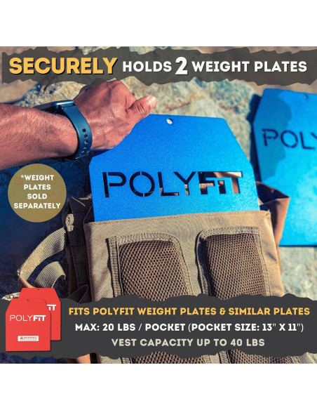 Chaleco con Peso Ajustable Polyfit para Entrenamiento 18 kg