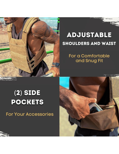 Chaleco con Peso Ajustable Polyfit para Entrenamiento 18 kg