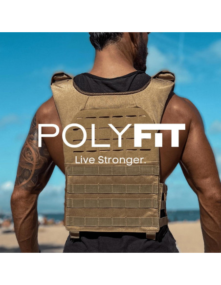 Chaleco con Peso Ajustable Polyfit para Entrenamiento 18 kg