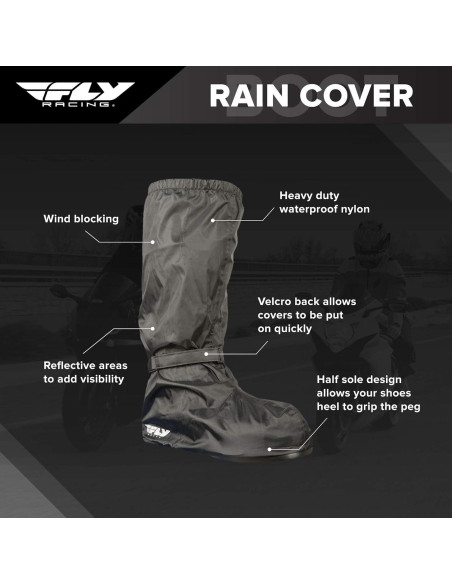 Cubiertas Impermeables para Botas FLY RACING - Talla Grande - Negro