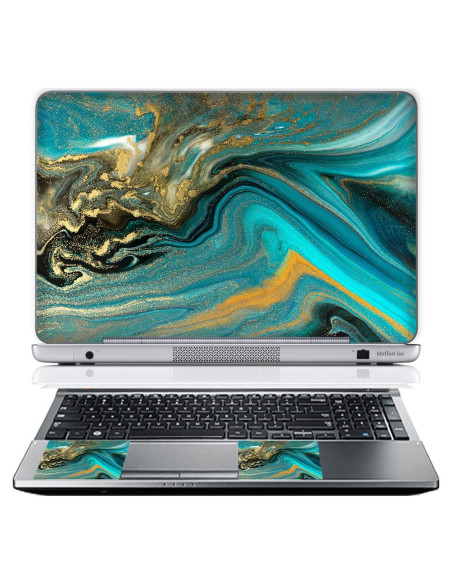 Cubierta de Piel para Laptop Meffort Inc 17.3" Remolino Dorado