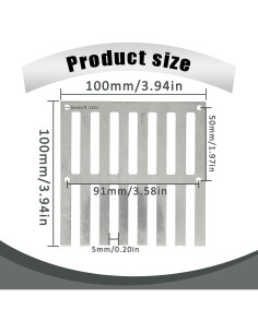 Cubierta de Drenaje Cuadrada 100x100mm Acero Inoxidable ERDAN 2