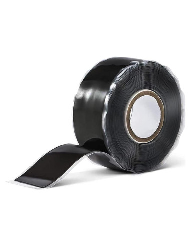 Cinta Adhesiva Impermeable 2.5cm x 3m WisePoint Negra