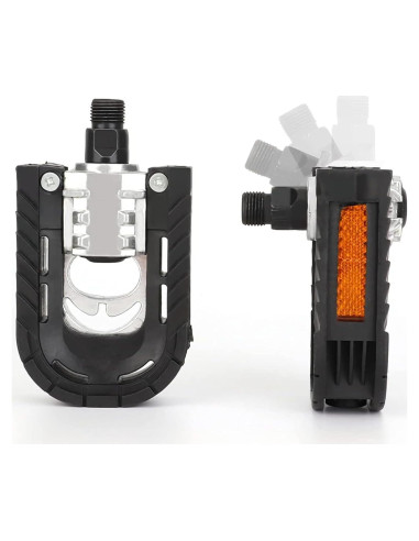 Pedales Plegables HANEVEAR 12.45x6.86cm Aluminio Antideslizantes