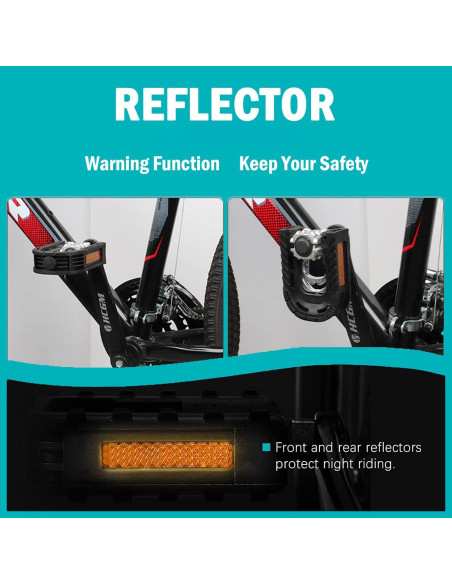 Pedales Plegables HANEVEAR 12.45x6.86cm Aluminio Antideslizantes