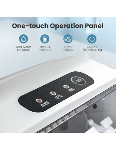 Máquina de Hielo AGLUCKY Portátil 11.79kg/24H Blanca