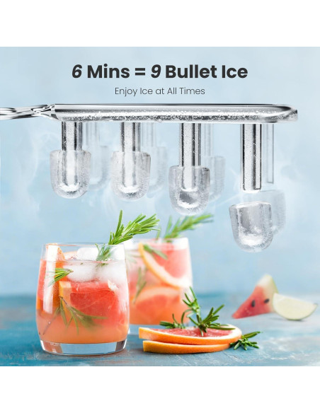 Máquina de Hielo AGLUCKY Portátil 11.79kg/24H Blanca