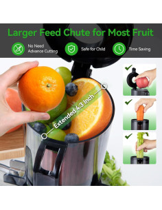 Exprimidor de Prensa Fría Olayks 1.13 kg Negro 40 Oz 2