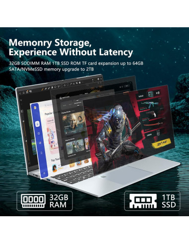 Laptop DUNHOO A4 PRO I9-11900H 32GB RAM 1TB SSD 15.6 FHD