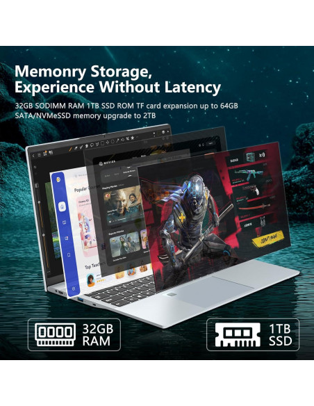 Laptop DUNHOO A4 PRO I9-11900H 32GB RAM 1TB SSD 15.6 FHD