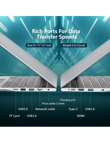 Laptop DUNHOO A4 PRO I9-11900H 32GB RAM 1TB SSD 15.6 FHD