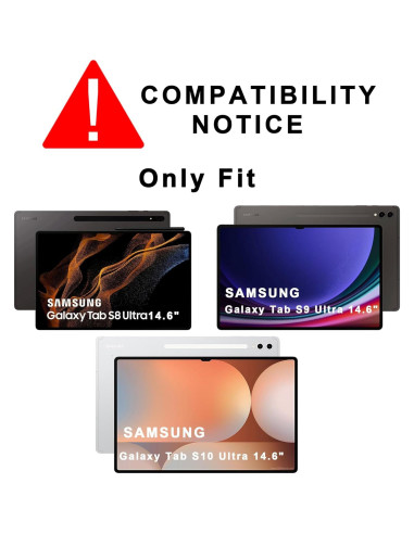 Funda de Teclado HEAPAO para Samsung Galaxy Tab S10 Ultra 14.6"