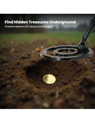 Detector de Metales Bounty Hunter Time Ranger - Pantalla LCD, 4 Modos, Bobina Impermeable